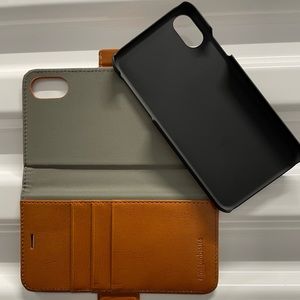 New magnetic leather case with magnetically detachable wallet for iPhone X or XS